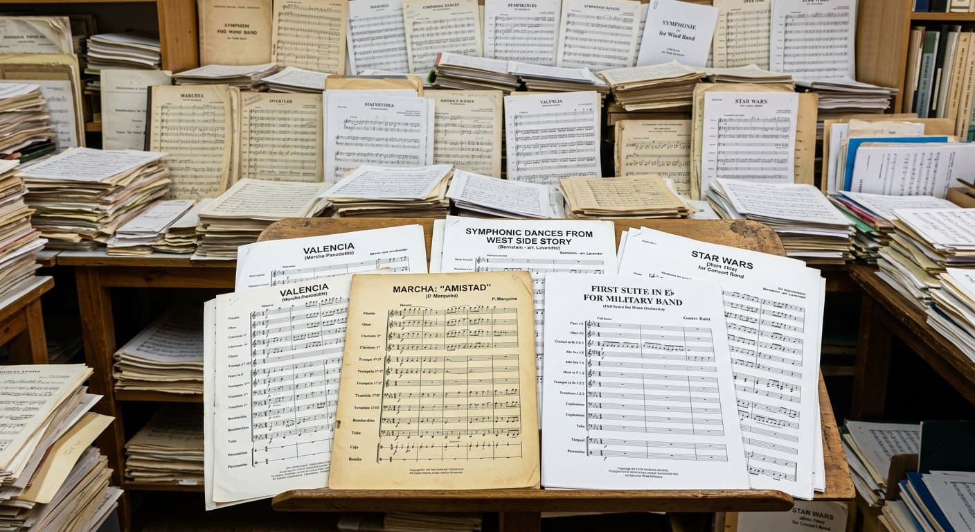 Colección de partituras de banda